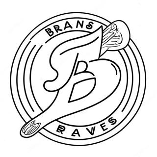 Pagina da Colorare del Logo della Squadra Braves | pagina da colorare Coraggiosi