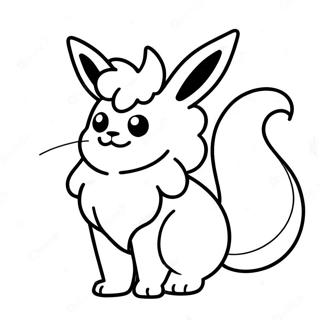 Pagina da Colorare di Flareon | pagina da colorare Flareon