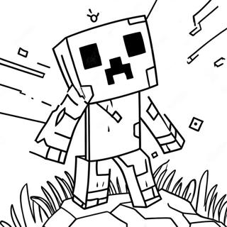Pagina da Colorare del Creeper di Minecraft | pagina da colorare Minecraft