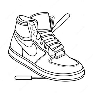 Pagina da Colorare con Design di Sneakers Cool | pagina da colorare Sneaker