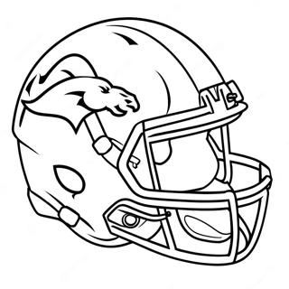 Pagina da Colorare del Casco dei Denver Broncos | pagina da colorare Broncos