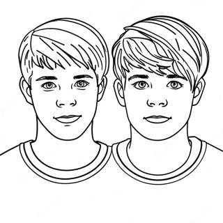 Pagina da Colorare di Sam e Colby | pagina da colorare Sam e Colby