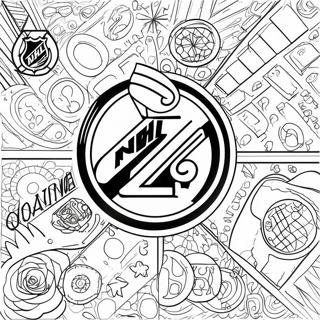 Pagina da Colorare del Logo NHL | pagina da colorare NHL