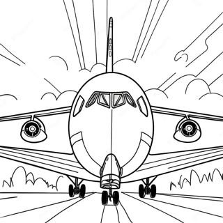 Pagina da Colorare dell'Aereo 747 | pagina da colorare Aereo 747