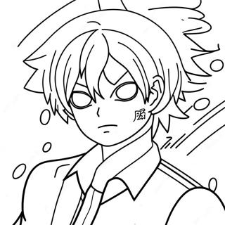 Pagina da Colorare di Todoroki | pagina da colorare Todoroki