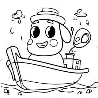 Pagina da Colorare di Skipper in un'Avventura Colorata | pagina da colorare Timoniere
