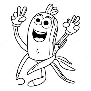 Pagina da Colorare di Forky Avventuroso | pagina da colorare Forky