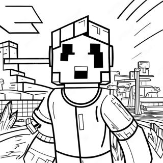 Pagina da Colorare Steve di Minecraft | pagina da colorare Minecraft Steve