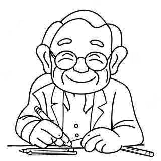 Pagina da Colorare Nonno | pagina da colorare Nonno