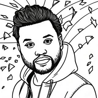 Pagina da Colorare di The Weeknd | pagina da colorare The Weeknd