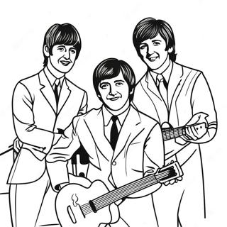 Pagina da Colorare dei Beatles | pagina da colorare Beatles
