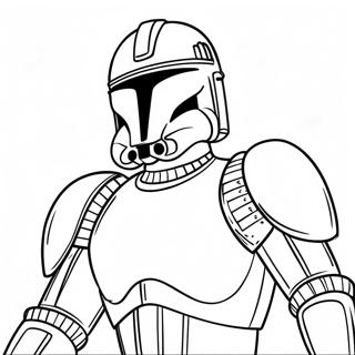 Pagina da Colorare della Battaglia Epica dei Clone Trooper | pagina da colorare Clone Trooper