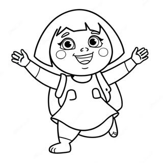 Pagina da Colorare di Dora l'Esploratrice | pagina da colorare Dora e Amici