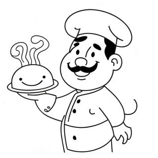 Pagina da Colorare del Cuoco | pagina da colorare Chef