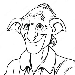 Pagina da Colorare di BFG Gigante con Sorriso Amichevole | pagina da colorare BFG