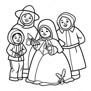 Pagina da Colorare di Las Posadas | pagina da colorare Las Posadas