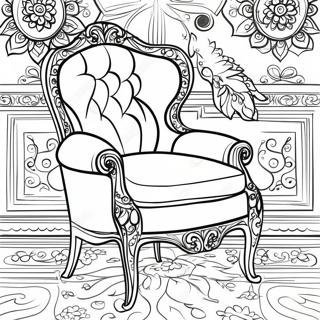 Pagina da Colorare di Poltrona Elegante | pagina da colorare Sedia