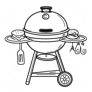 Pagina da Colorare del Barbecue | pagina da colorare BBQ