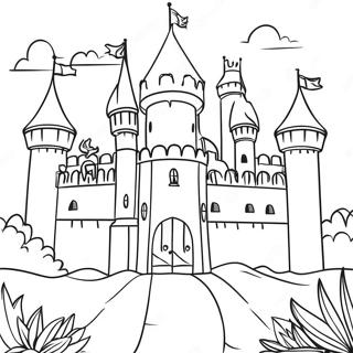Pagina da Colorare di Castello Reale | pagina da colorare Reale