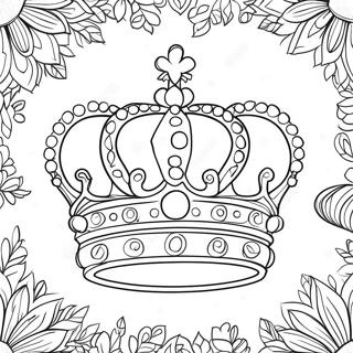 Pagina da Colorare di Corona Maestosa | pagina da colorare Reale