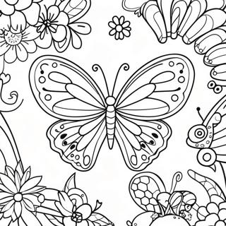 Pagina da Colorare Ali di Farfalla Colorate | pagina da colorare Ali