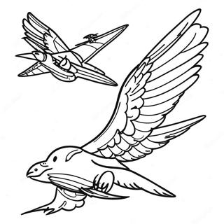 Pagina da colorare della Battaglia Epica del Fourth Wing | pagina da colorare Quarto Ala