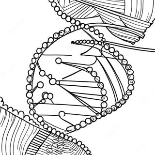 Pagina da Colorare della Struttura del DNA | pagina da colorare DNA
