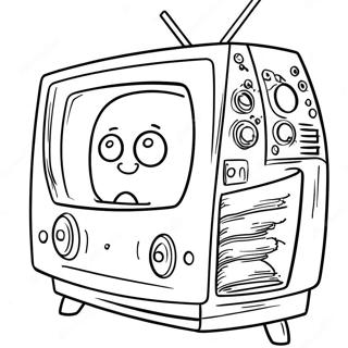 Pagina da Colorare di uno Spettacolo Televisivo | pagina da colorare Programma TV