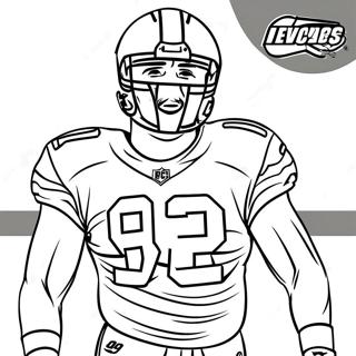 Pagina da Colorare di Travis Kelce | pagina da colorare Travis Kelce