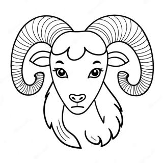 Pagina da colorare del segno zodiacale Ariete | pagina da colorare Ariete