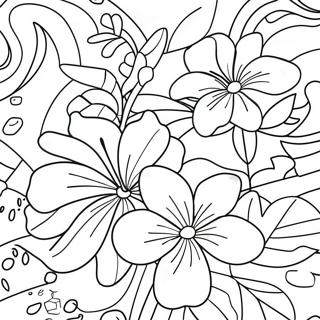 Pagina da Colorare Fiori Tropicali Aloha | pagina da colorare Aloha