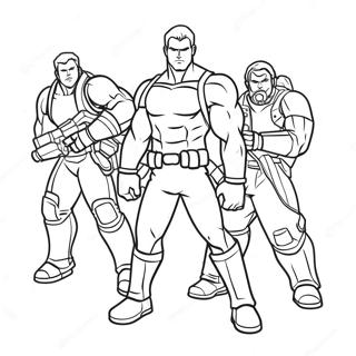 Pagina da Colorare dei Personaggi Apex in Azione | pagina da colorare Apex
