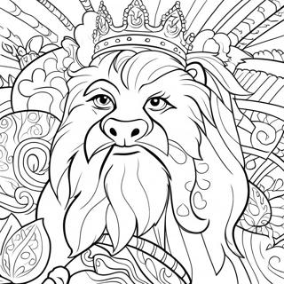 Pagina da Colorare Re Maestoso | pagina da colorare Re e Regina