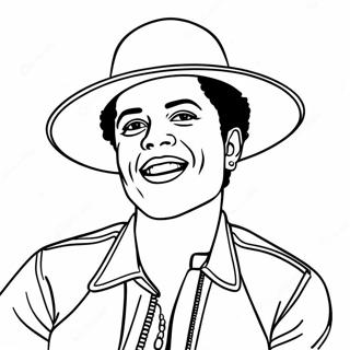 Pagina da Colorare Bruno Mars | pagina da colorare Bruno Mars