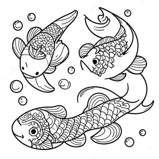 Pesce Koi Pagine da Colorare