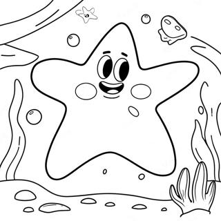 Felice Patrick Star Sott'acqua da Colorare | pagina da colorare Patrick Stella