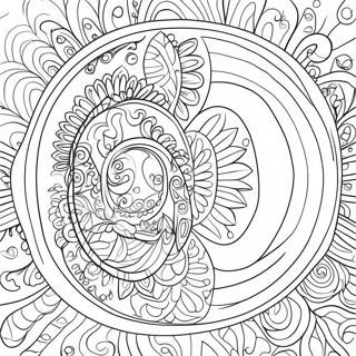 Pagina da colorare semplice a forma di ovale | pagina da colorare Ovale