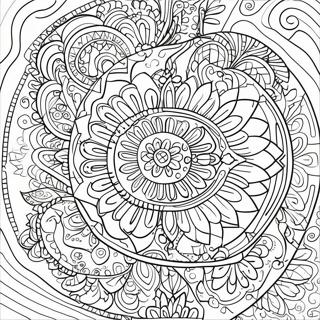 Pagina da colorare mandala ovale decorativo | pagina da colorare Ovale