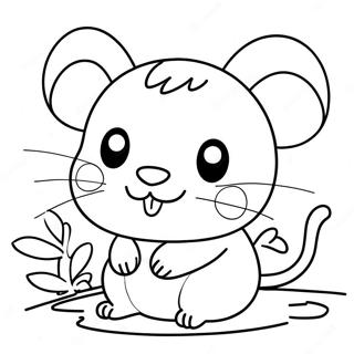 Pagina da colorare di Hamtaro | pagina da colorare Hamtaro