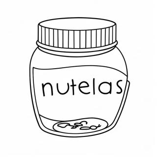 Pagina da colorare del barattolo di Nutella | pagina da colorare Nutella