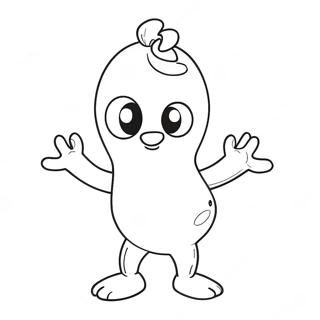 Pagina da Colorare del Personaggio Peely | pagina da colorare Peely