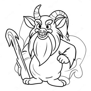 Pagina da colorare di Krampus | pagina da colorare Krampus