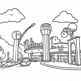 Pagina da Colorare degli Universal Studios | pagina da colorare Universal Studios