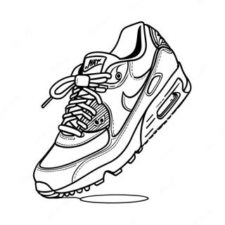 Scarpe Air Max Colorate da Colorare | pagina da colorare Air Max