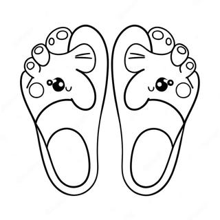 Pagina da Colorare di Piedi Carini in Cartone Animato | pagina da colorare Piede