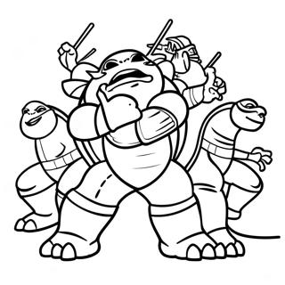Pagina da Colorare dei TMNT 2012 | pagina da colorare TMNT 2012