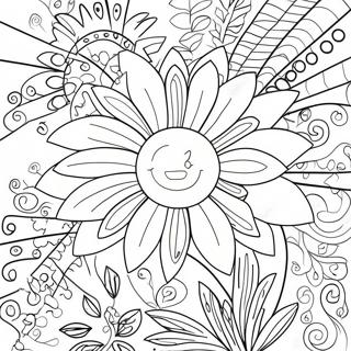 Pagina da Colorare di Fiori Super Facile | pagina da colorare Super Facile