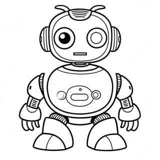 Carino Robot AI Pagina da Colorare | pagina da colorare IA