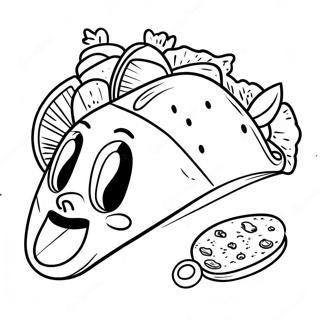 Pagina da Colorare di Taco | pagina da colorare Taco