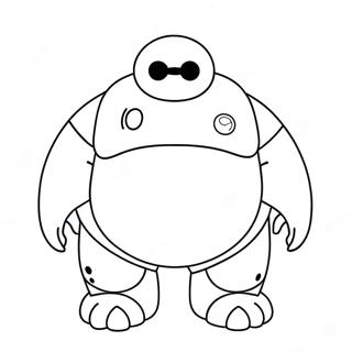 Pagina da Colorare di Baymax | pagina da colorare Baymax